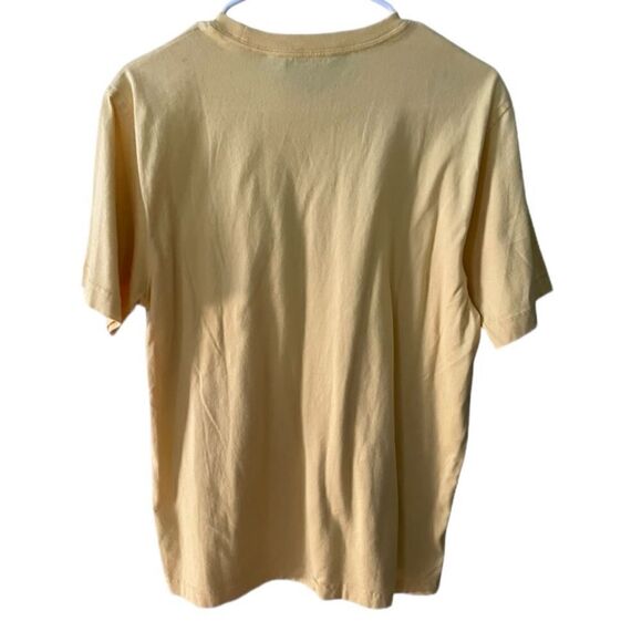 Brooks Brothers Blue Label Shirt Yellow Short Sleeve Logo Pocket Tee Size S - Picture 8 of 9